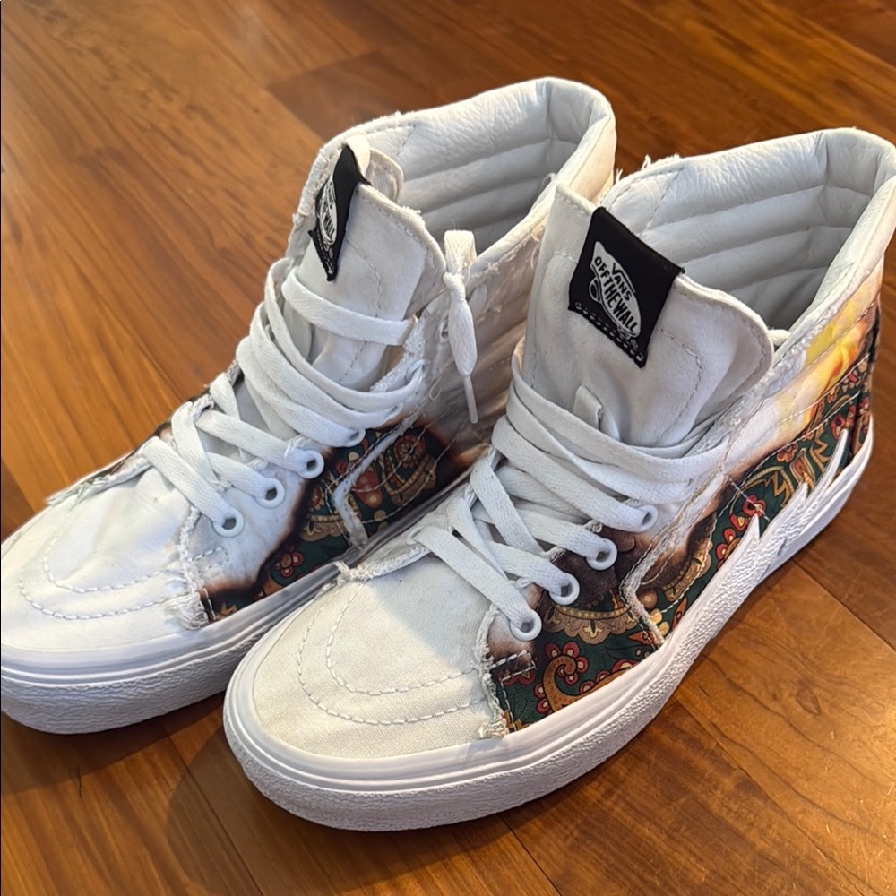 Vans White High-Top Sneakers Leather Streetwear